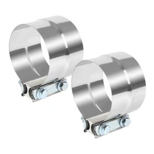 5 Inch Exhaust Clamp Lap Joint Band Clamp Stainless Steel Heavy Duty 2 PCS