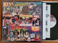 KISS UNMASKED 1980 LP w/MINT POSTER & FORM 1st Press EX/EX SHRINK COMPLETE CLEAN