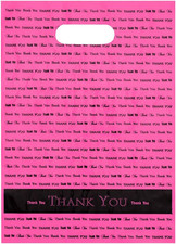9x12 Hot Pink Thank You Die Cut Handle Plastic Bags 50/cs Brand