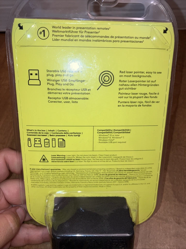 Logitech R400 Presenter Remote Control & Laser Pointer New Sealed 910-001354 - Image 4 of 4