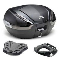 Givi V47NNT Bauletto 47L Schwarz + Piastra Suzuki V-Strom 1050 SE 2023 2024