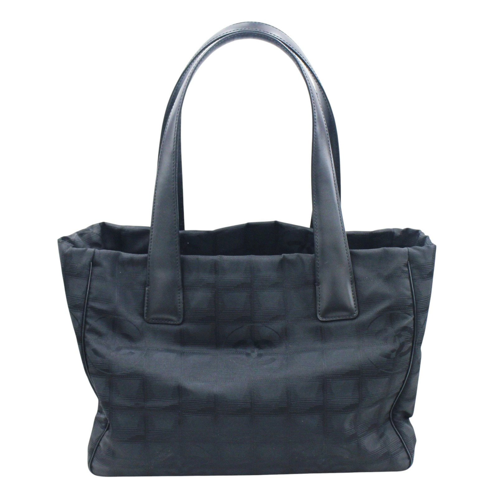 Vintage CHANEL Neutravel Tote Bag Black Nylon Gold Hardware Coco Mark Serial