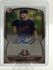 2023 Bowman Christian MacLeod 1st Bowman Auto Minnesota Twins Autograph 