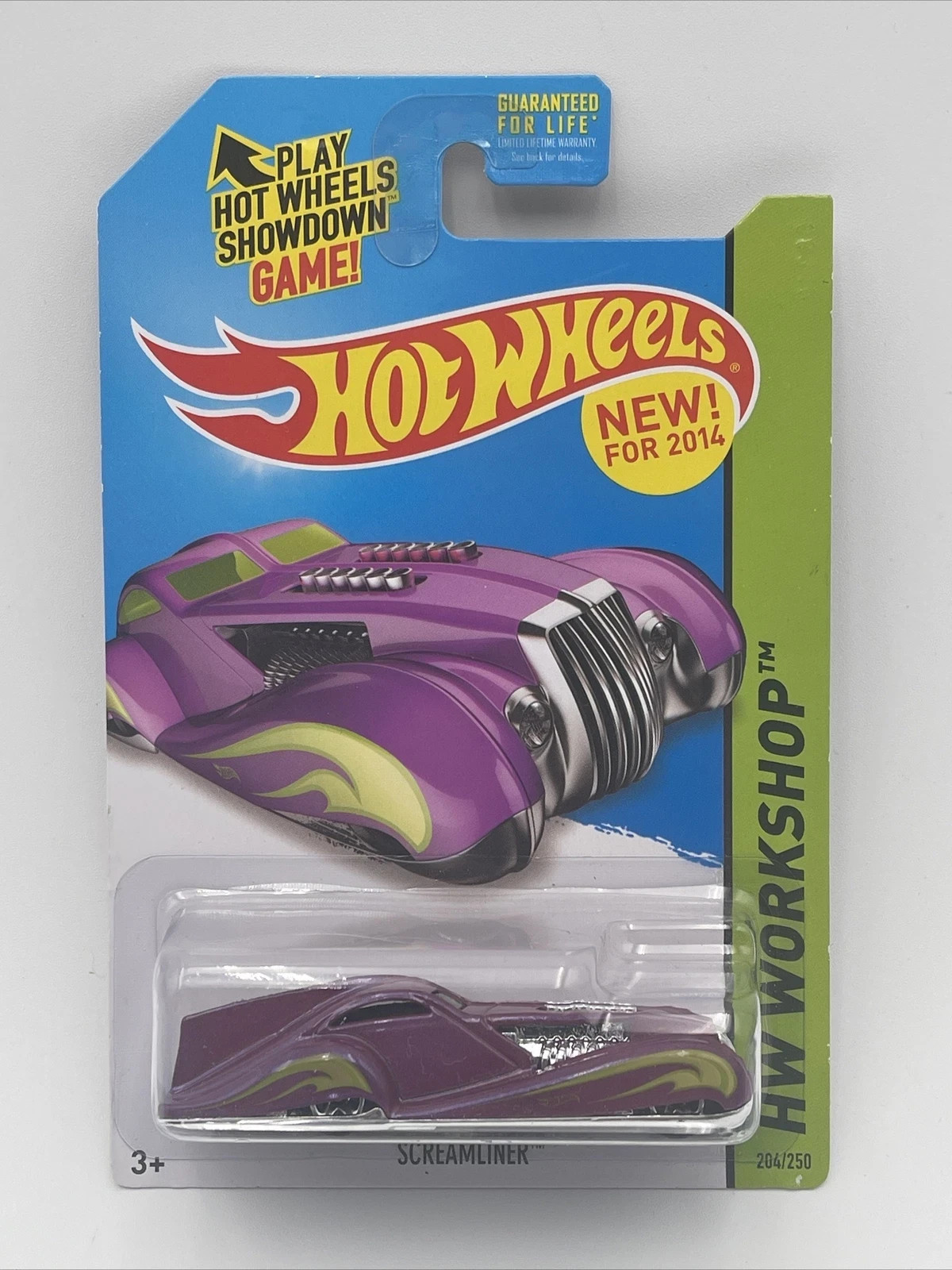 Hot Wheels Screamliner Purple & Silver #204/250 HW Workshop 2014 HW Garage