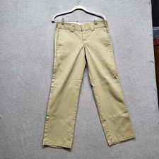 Dickies Men Pants 29X30 Khaki Chino Twill WP873KH Workwear Logo 29" Inseam