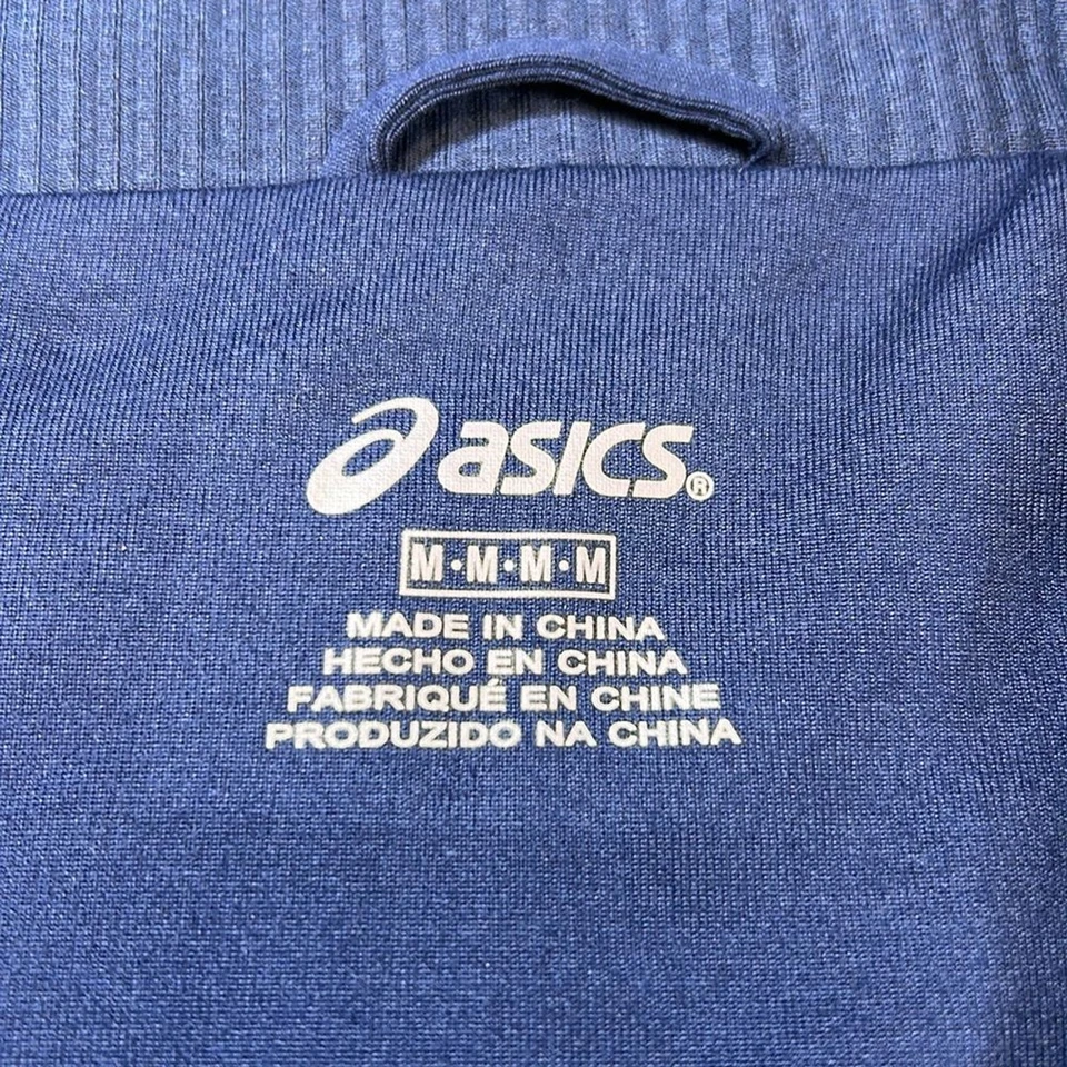 Chaqueta acolchada/acolchada para correr Asics verde azulado y azul marino para mujer - mediana Foto 2 de 4