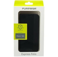 PureGear Express Folio Case for Apple iPhone 13 & 14 [6.1] Black, New In Box