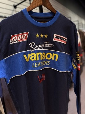 Supreme Vanson Leathers L/S Top Longsleeve Jersey SS26 Blue Size