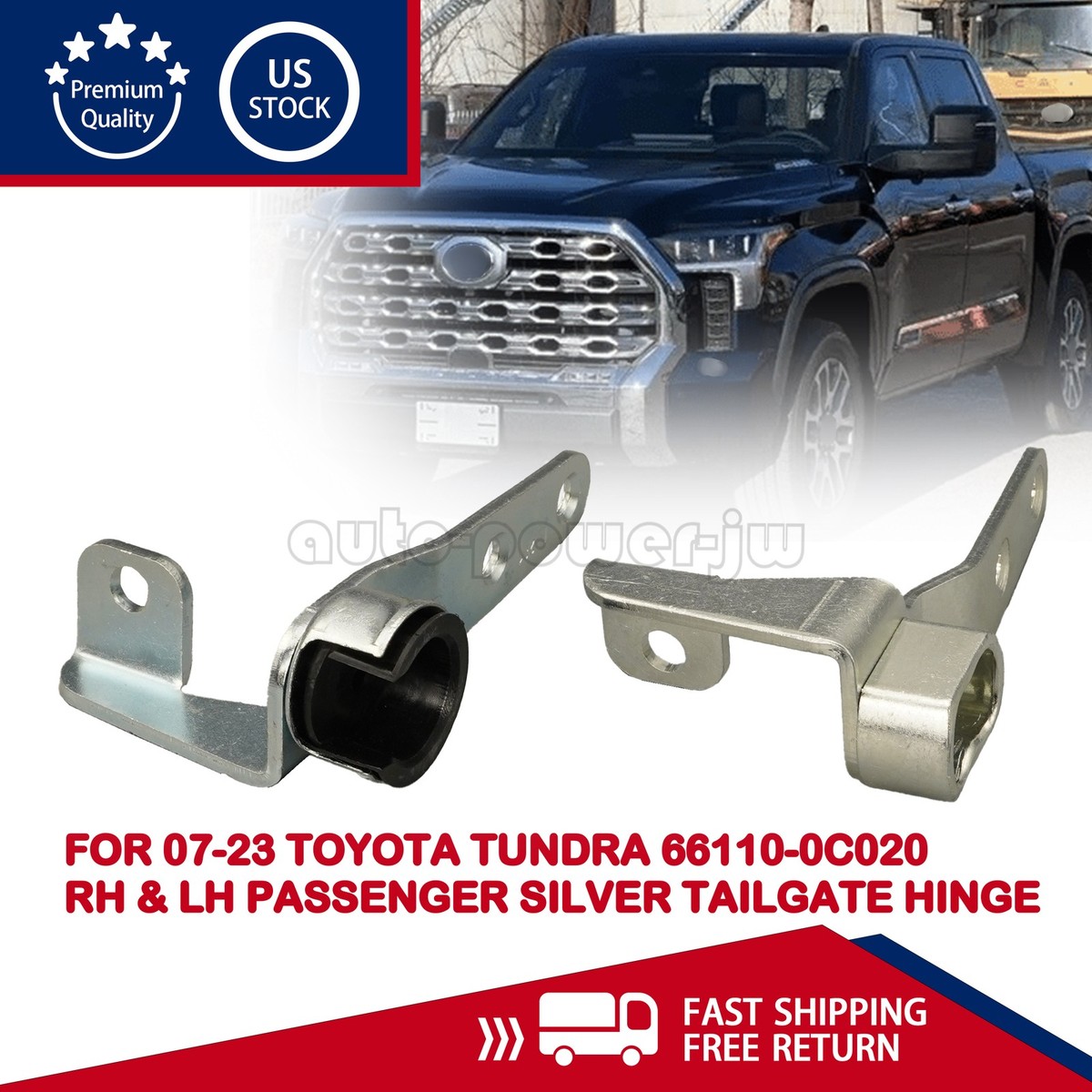 For 2007-2023 Toyota Tundra 66110-0C020 RH & LH Passenger Silver