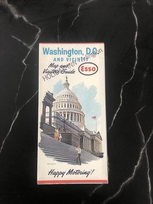 Vintage Esso 1970 s Washington DC And Vicinity Travel Guide And Map Leaflet