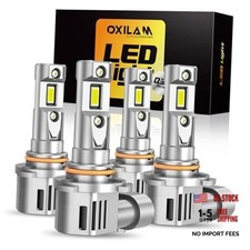 9005 9006 LED Light Bulbs, 12X Brighter 6500K White, Anti 9005/HB3 9006/HB4