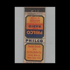 Matchbook Cover Philco Home Radio Tri-Par Radio Co.