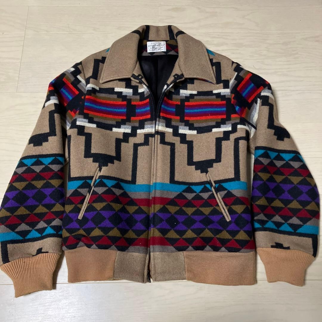 Pendleton Indian Pattern Jacket M Wool Native Sty… - image 2