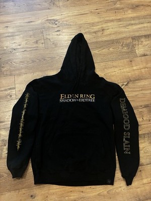 Elden Ring Hoodie Mens L Black Erdtree Video Game Cloak Sweatshirt Promo HTF