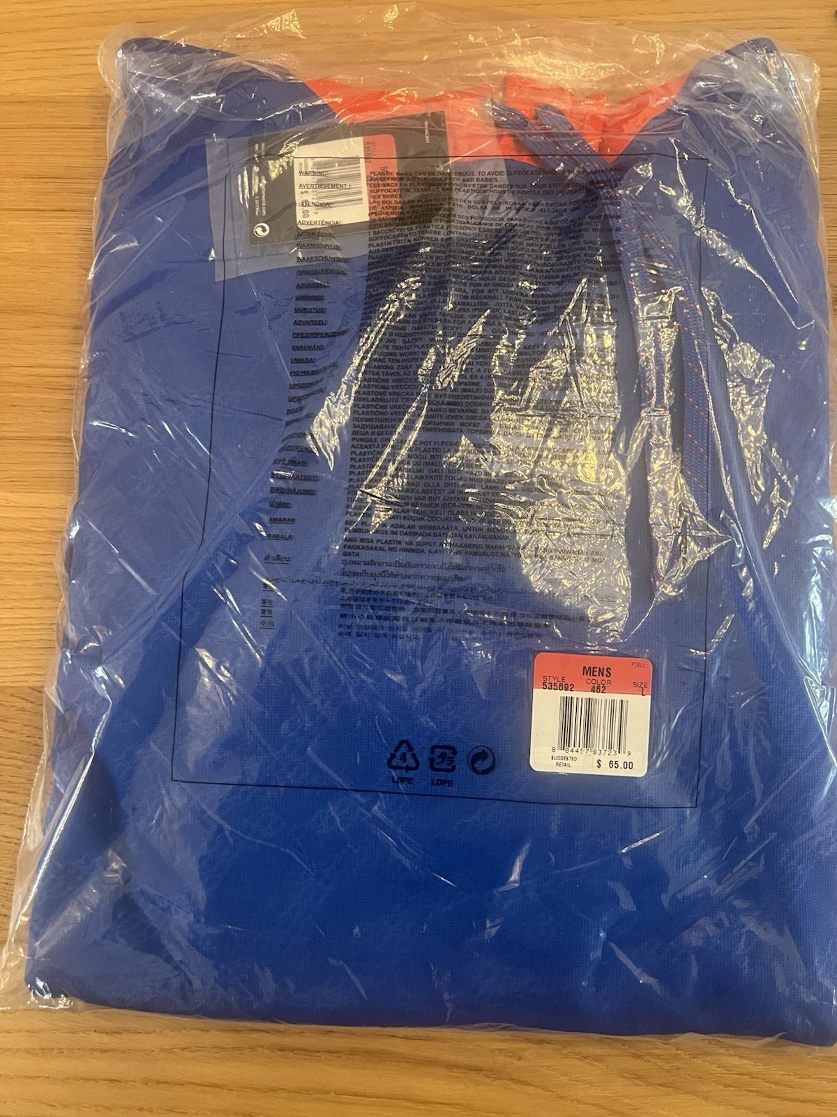 Nike Men's Therma-Fit Hoodie Size L Blue/Orange 535692-462 thumbnail 10