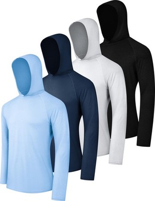 OYGSieg Mens Dry Fit Long Sleeve Active Moisture Wicking Hoodie Pullover Swea...