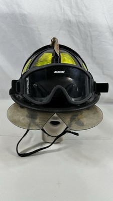2016 Cairns 1044 C-TRD Fire Helmet Black w/ Bourkes Nomex Flaps ESS Goggles