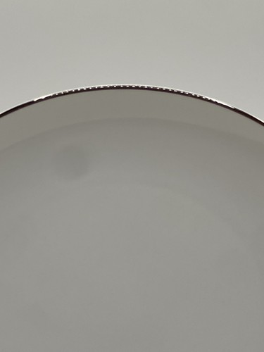 Noritake Fremont #6127 White Dinner Plate with Platinum Trim 10.5" - Picture 5 of 8