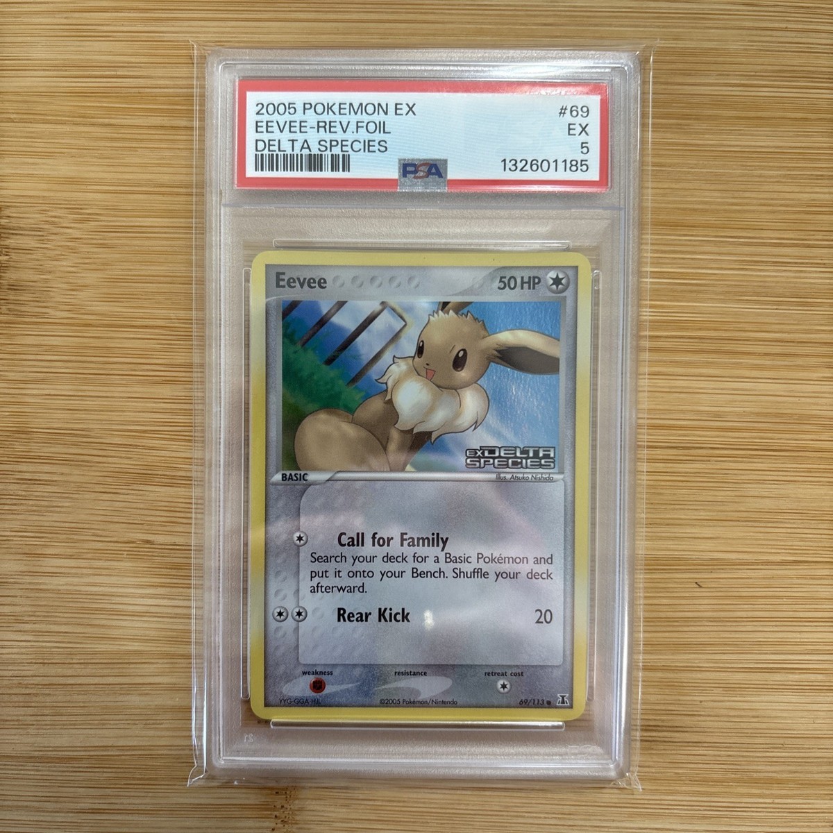 2005 POKEMON EX DELTA SPECIES #69 EEVEE-REVERSE FOIL PSA 5 | eBay