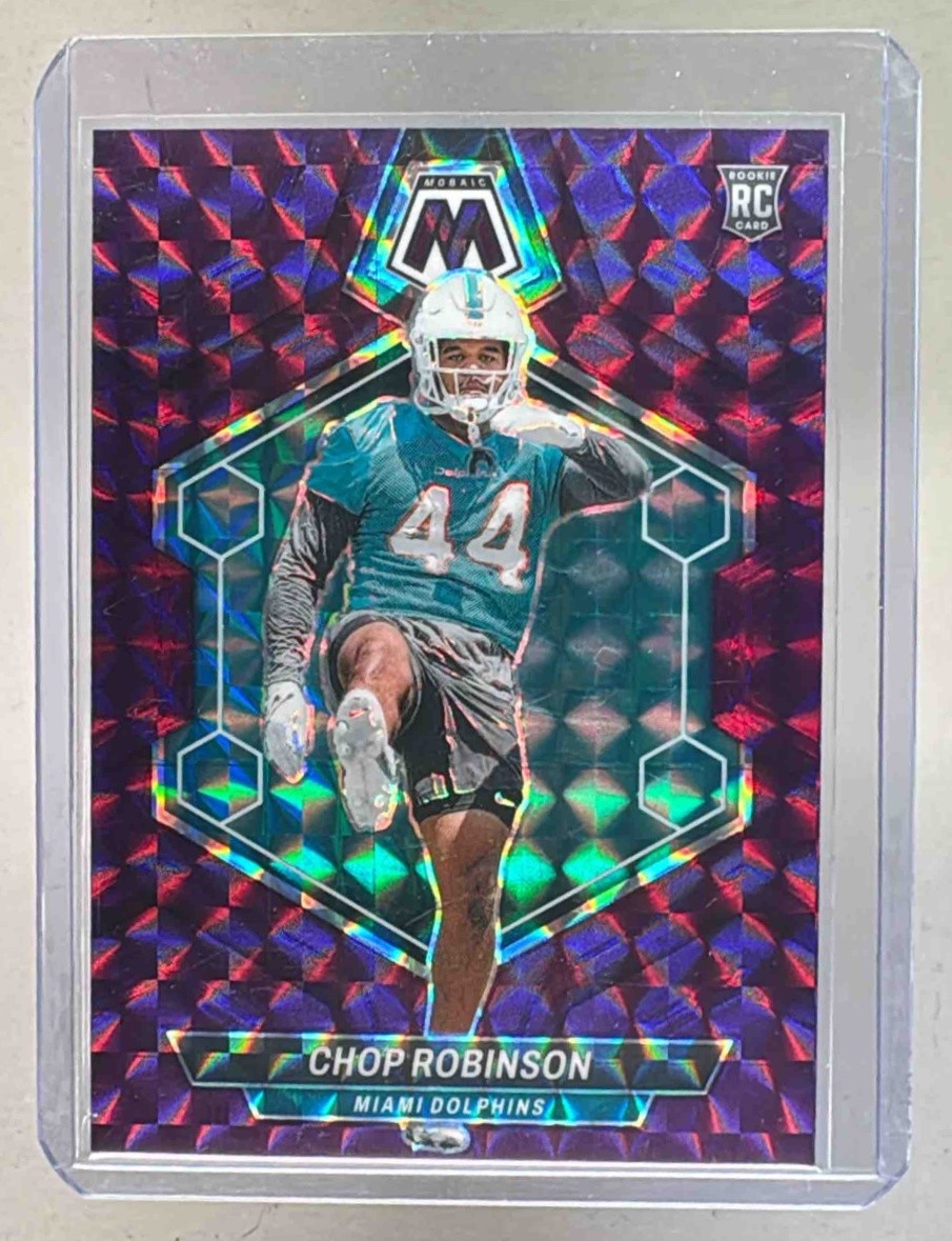 Chop Robinson 2024 Panini Mosaic #321 Purple Prizm Rookie RC /49