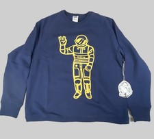 Billionaire Boys Club Mens Sz XXL Crewneck Sweatshirt Navy Blue Yellow Astronaut