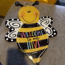 Welcome to Our Hive Door Sign