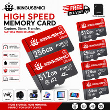 High Speed Micro SD Card 64GB 128GB 256GB 512GB TF Memory Card Class 10