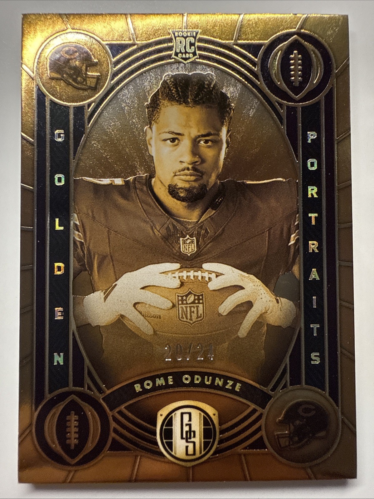 2024 Panini Gold Standard Rome Odunze #2 Golden Portraits (RC) SP /24