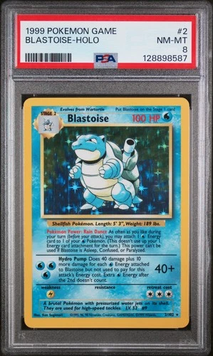 New Listing1999 POKEMON GAME #2 BLASTOISE-HOLO PSA 8