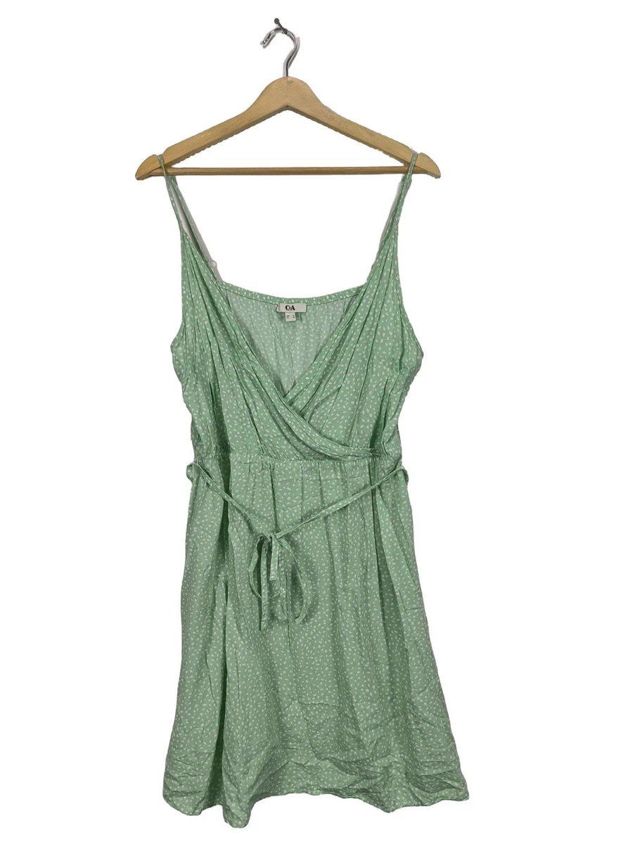 Robe D'été Femme T.36 Vert/jaune Style Primevère, Coupe Ample Et Décontractée