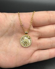 Leo Zodiac Sign Astrology Horoscope Round Circle Pendant Necklace Fashion