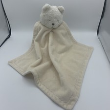 Edgehill Collection One Cream Bear Baby Security Blanket Plush Lovey