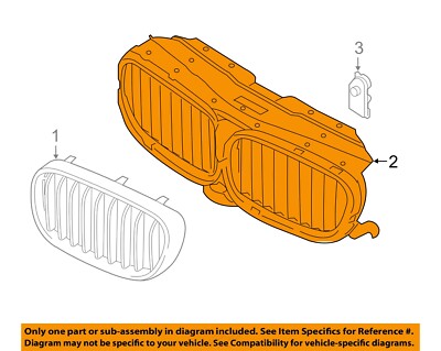 BMW OEM 16-19 740e xDrive Grille Components-Shutter Assembly 51137497205