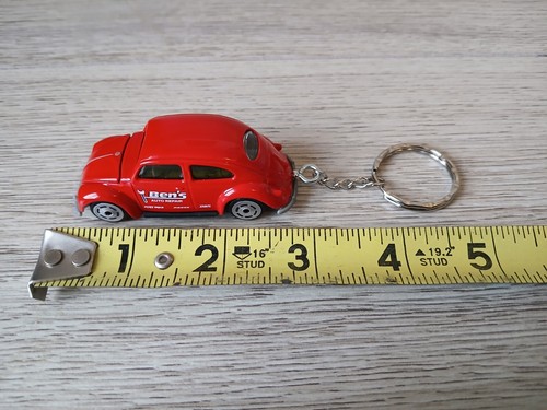 Volkswagen VW Bug Beetle Custom Keychain 1:64 Diecast Keyring Red, Hood Opens!! - Picture 4 of 7