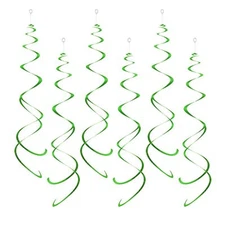 Party Swirl Decorations Hanging Swirl for Ceiling Decorations Green Pack of 30