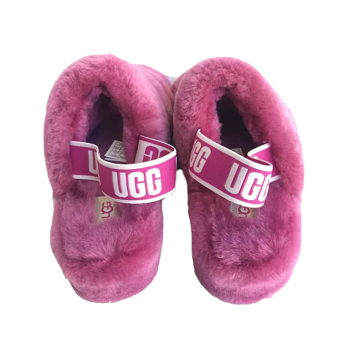 UGG FLUFF YEAH SLIDE FUCHSIA MOCASSIN SLIP ON SANDAL US 10 / EU 41