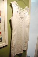 WHITE BODYCON DRESS LACE SUMMER PARTY WEDDING GOTHIC