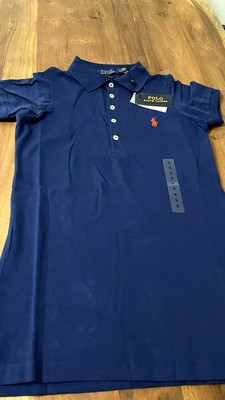 Polo Ralph Lauren Damen Slim-Fit Polo Shirt Navy M