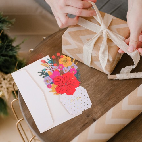 2 Pieces Three-dimensional Flowers Greeting Card Happy Mother's Day Cards Bride - Picture 2 of 12