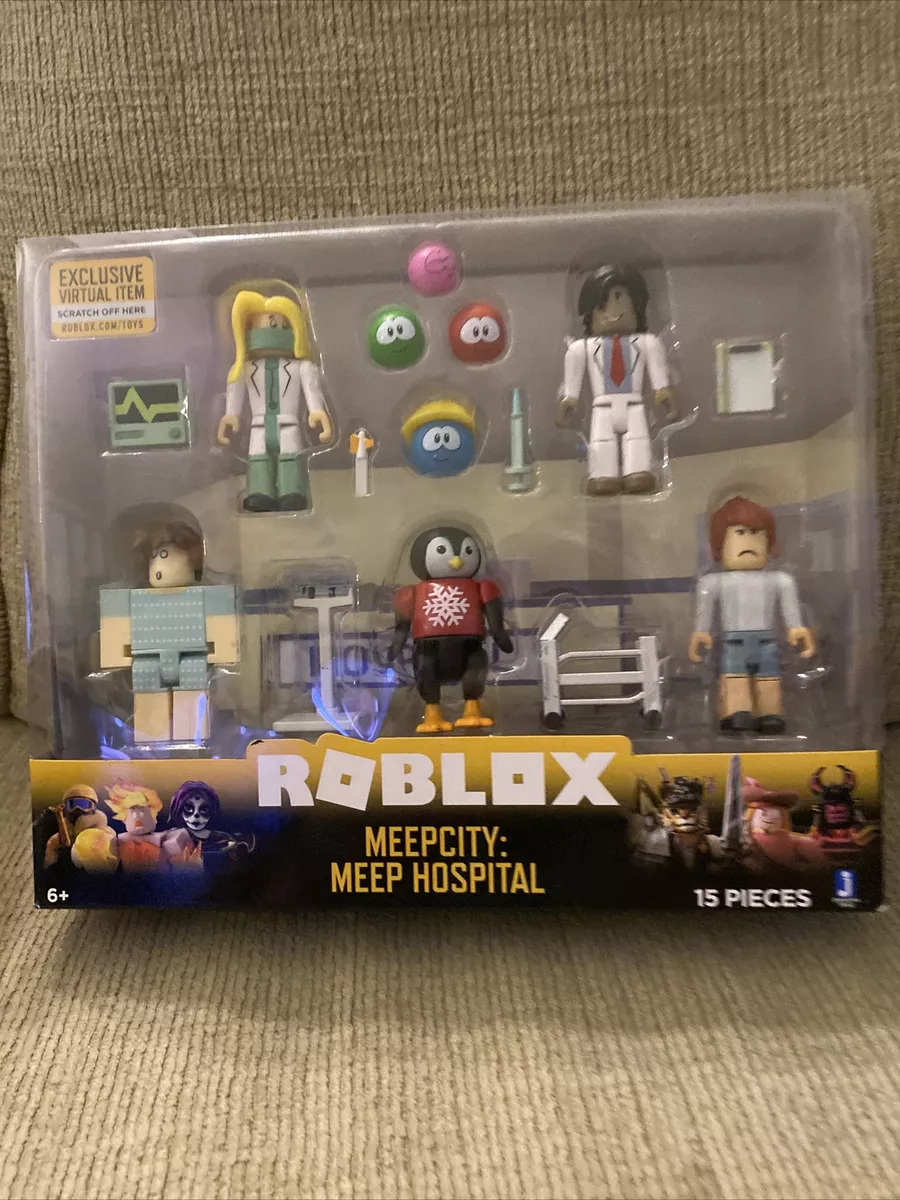 ROBLOX MeepCity: MEEP HOSPITAL 15 Piece Playset w/Exclusive Virtual Item