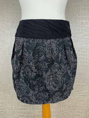 CLEMENTS RIBEIRO Portobello Damen 40 Rock Minirock schwarz weiß Crash skirt 4A6