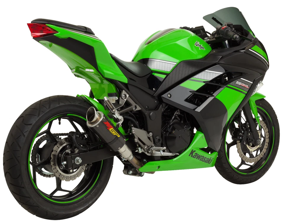 Ninja 300 MGP Growler 2013-2017 escape de fibra de carbono carrocerías calientes deslizables 2015 2016 Foto 2 de 4