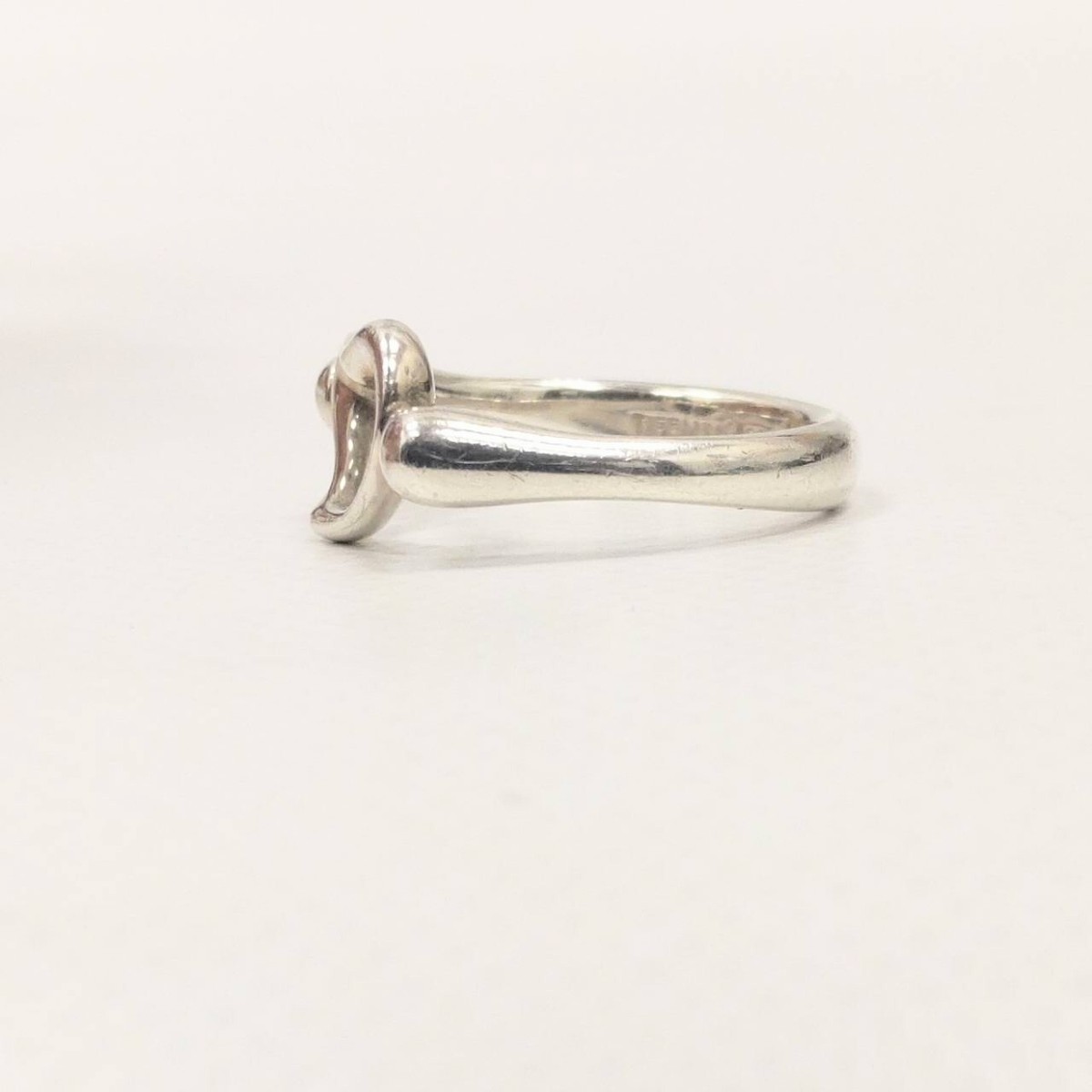 Tiffany&Co. Elsa Peretti Open Heart Ring Sterling Silver Size US5 