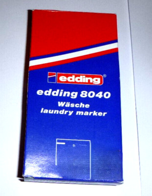 edding 8040, 10 x Wäschemarker, schwarz 1 mm Schriftstärke Waschbar bis 90°, Neu