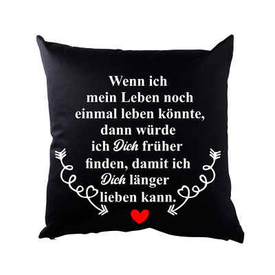 White or Black Cushion ''If I Could Live My Life Another One...''