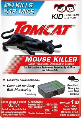 Tomcat Mouse Killer Rats Mice Rat Bait Station Rodent Poison Trap Fast Shipping