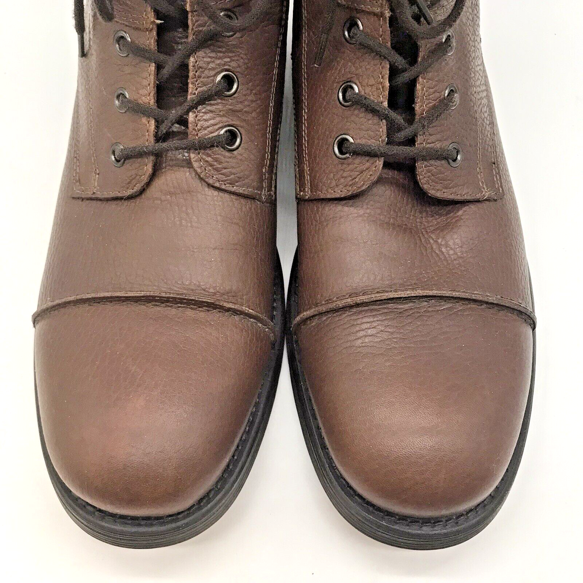 Alfani Lion 8046 Pebbled Brown Leather Lace-Up Fashion Boots Men\'s 10.5M Shoes Alfani Lion 8046 Pebbled Brown Leather Lace-Up Fashion Boots  main image 3