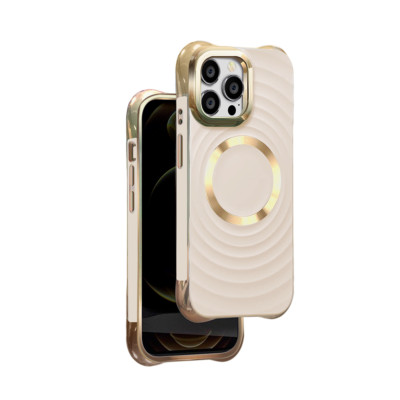FÜR APPLE IPHONE 13 PRO MAX - GLAM CIRCLE Schutz Case Tasche Hülle MagSafe ROSA