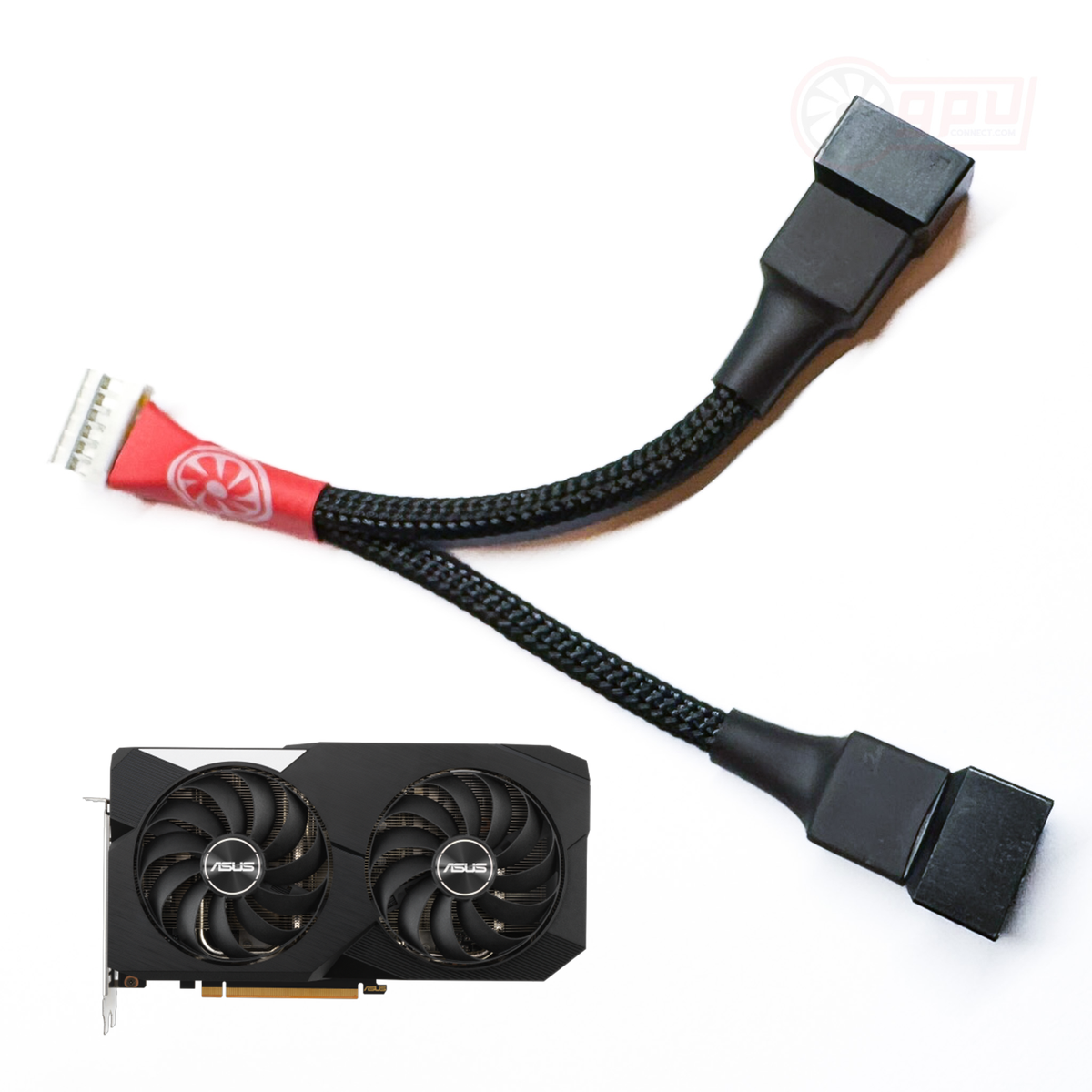 Asus RX 6600 6600XT 6700XT 5-Pin Fan Adapter Deshroud GPU Cable | eBay