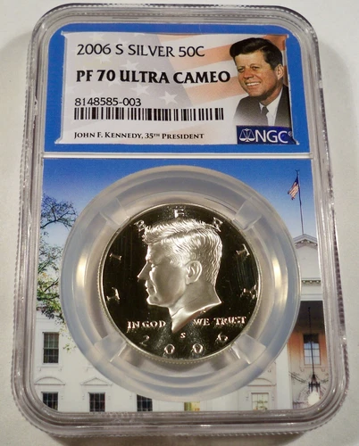 2006-S 50c SILVER NGC PF70UCAM KENNEDY HALF DOLLAR PROOF ULTRA CAMEO PR 70 DC